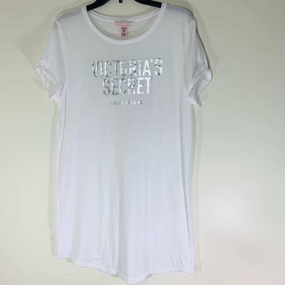 Victoria Secret White Sleep Shirt; XS - Picture 2 of 5